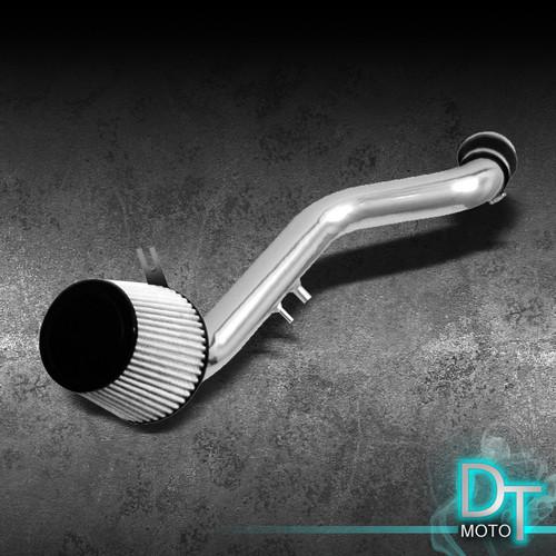 Stainless washable cone filter + cold air intake 02-05 civic si polish aluminum
