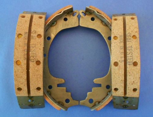 Jeep willys m38a1 cj5 cj6 early 9&#034; x 1 3/4&#034; brake shoes with lining set # 807376