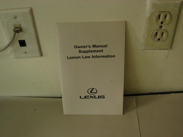 2001 Lexus Owner's Manual With Case Part No# 00247-02001, US $39.95, image 3