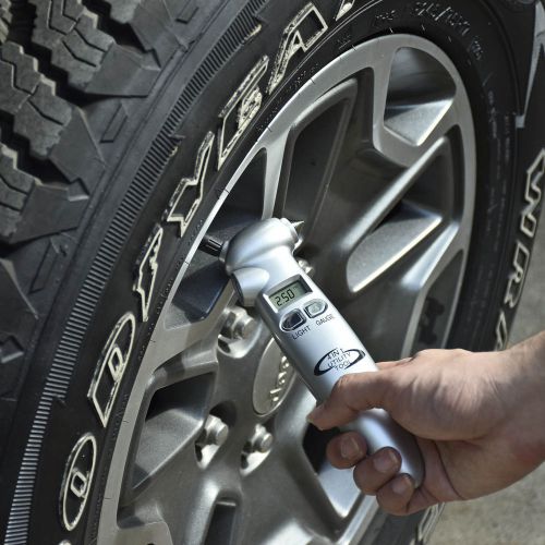 4 in1 function lcd digital car tire tyre air pressure gauge tester rescue tool #