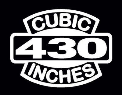2 v8 430 cubic inches engine decal set 430 ci emblem stickers