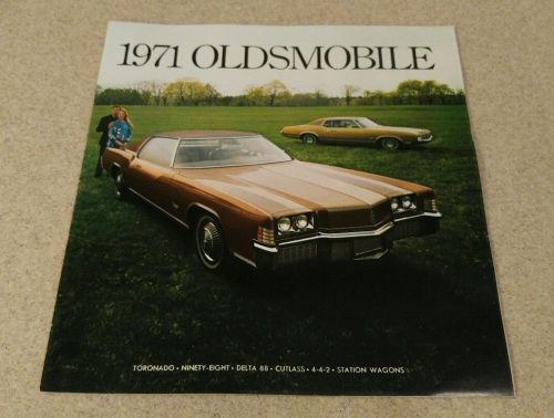 1971 oldsmobile toronado 442 cutlass delta 88 ninety-eight deluxe sales brochure