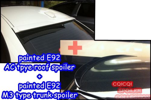 Painted combo bmw e92 3-series ac type roof + m3 type trunk spoiler color-475 ◎