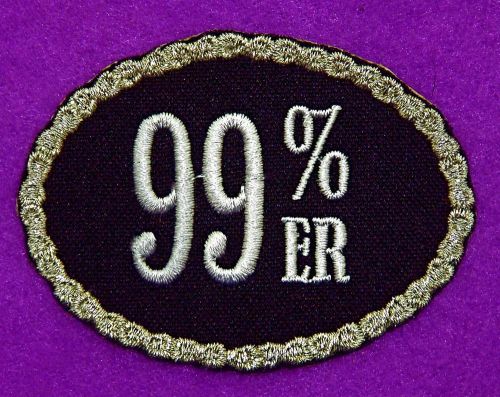 99% er oval  embroidered  motorcycle - biker sew on or iron on patch