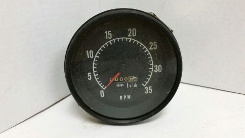 Vintage stewart warner rpm hour tachometer gauge tach 826084