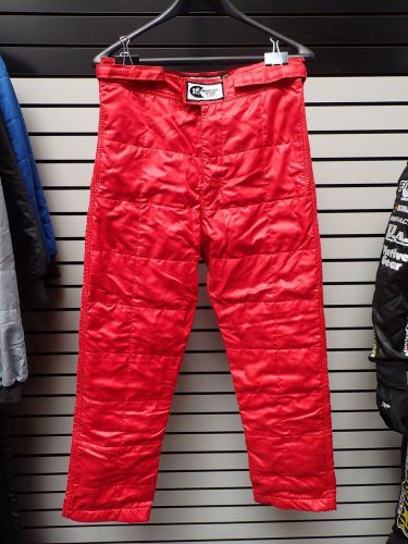 New impact team one driving suit pants large red sfi 3.2a/5 21020507 usa made