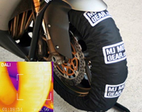 Motorcycle tire warmers set, 120 / 160, tyre warmers