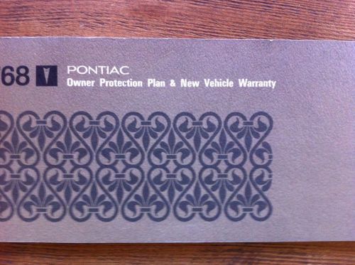 1968 pontiac owner protection booklet