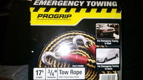 Progrip cargo control 17&#039; tow rope 101800 3/4&#034; forged steel hooks