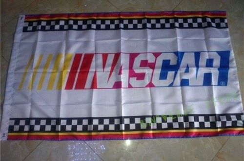 Nascar  3 x 5 white banner flag man cave racing muscle car!!!!!