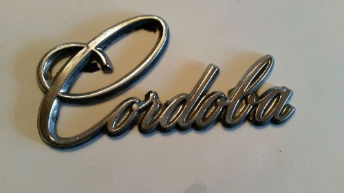 1975-79 chrysler &#034;cordoba&#034; name plate