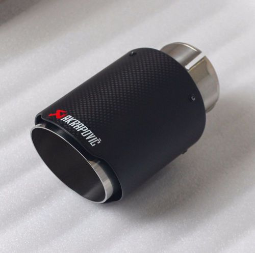 New style 63mminlet 114mmoutlet akrapovic carbon fiber universal exhaust tip