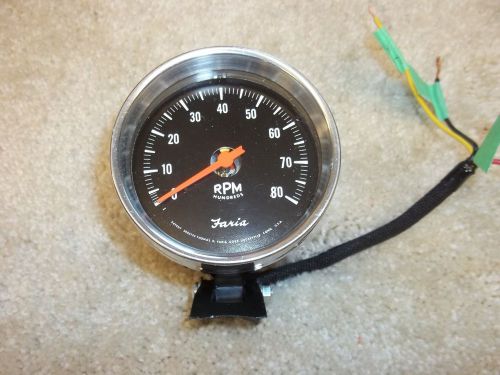Vintage faria tachometer w dash or steering column mount works ford 1960&#039;s style