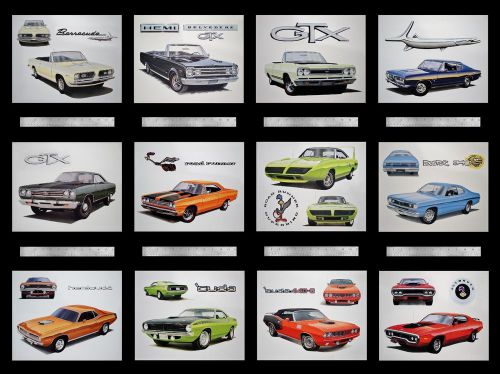 Plymouth chrysler - magnum 440 400 383 wedge: 12 mopar dealer posters art prints