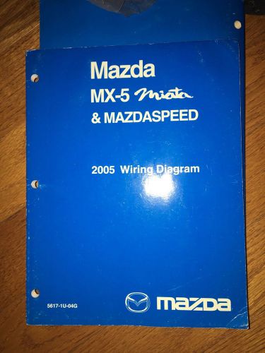 2005 mazda mx-5 miata wiring diagram repair manual book part #999-95-026g