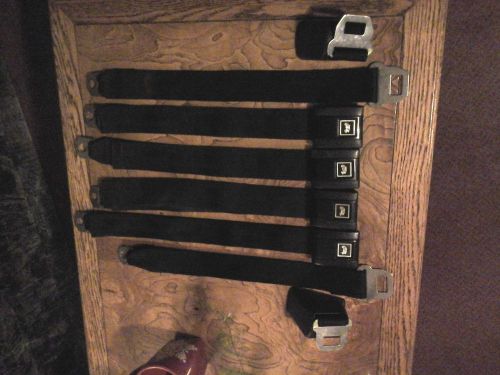 66 67 68 69 chevelle gto buick nova 442 396 complete seat belt set coach black