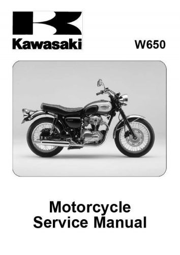 New kawasaki w650 1999-2006 repair service manual print free shipping