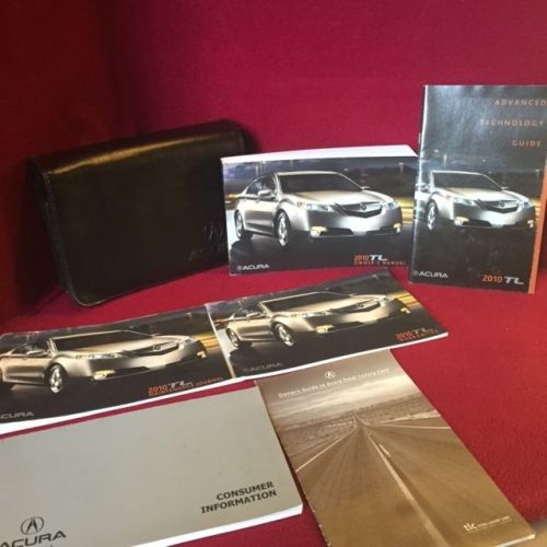 2010 acura tl oem owners manual with warranty and technology guide and case