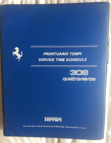 1983 ferrari 308 qv service time schedule catalogue manual handbook 308qv