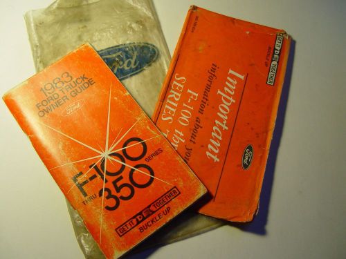 1983 ford truck owners guide manual f-100 thru f-350 series original oem first
