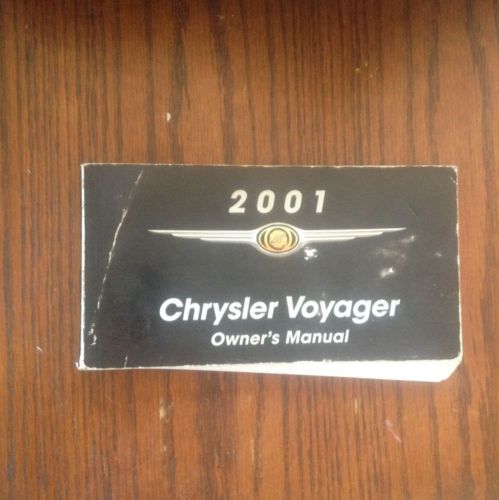 2001 chrysler voyager owners manual