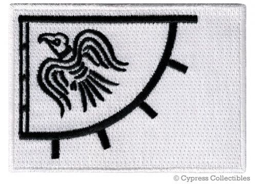 Viking flag biker patch raven banner thor odin pagan iron-on norway embroidered