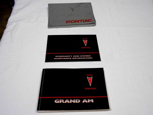 2002 pontiac grand am owner manual 3/pc.set &amp; gray pontiac factory case.free s,,