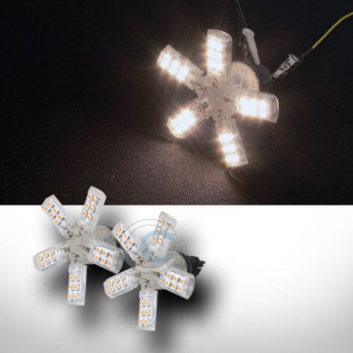2x warm white 3157 spider 5-arm 40 smd led light bulb rear turn signal 3056 3356