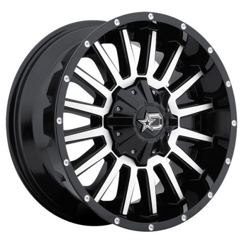 4-new dropstars 646mb 20x9 5x127/5x139.7 +0mm black/machined wheels rims