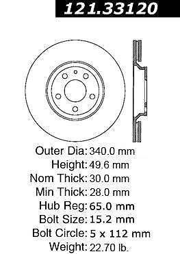 Centric (121.33120) brake rotor