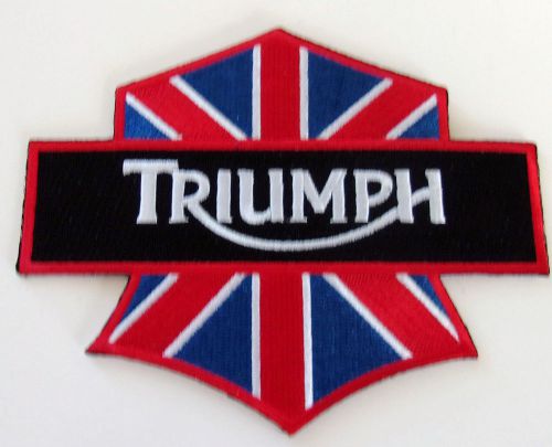 Triumph motorcycle triumph shield patch with triumph written in white