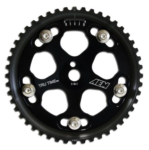 Aem power cam gear tru-time adjustable billet alum. blk anodized 23831bk