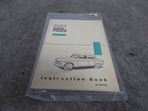 1957 fiat 1900b instruction book 2nd edition
