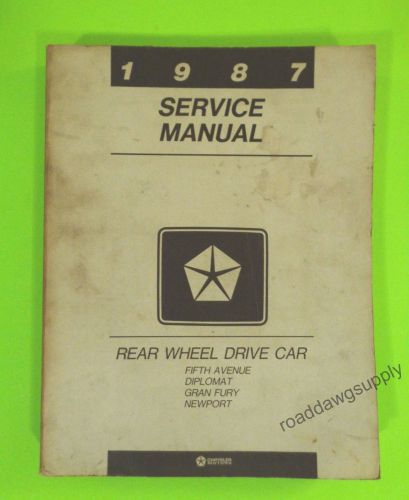 1987 dodge diplomat chrysler fifth avenue gran fury service shop repair manual
