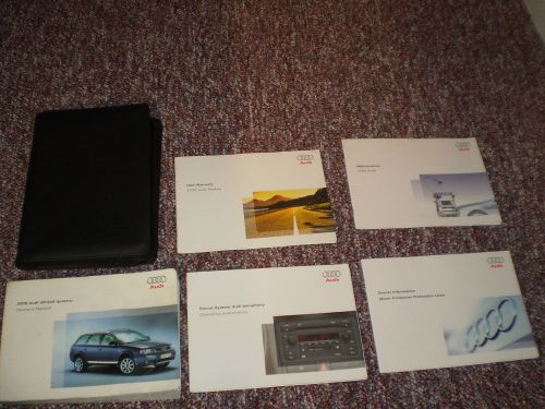 2005 audi allroad quattro complete car owners manual books guide case all models