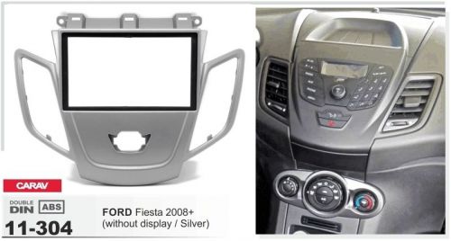Carav 11-304 2-din car radio dash kit panel for ford fiesta 2008+ wo/display slv