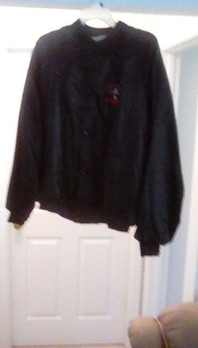 Mens black nylon ford mustang jacker with logo