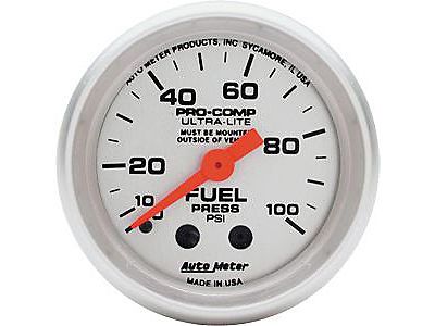 Auto meter 4312 ultra-lite fuel pressure gauge 2-1/16&#034; mechanical