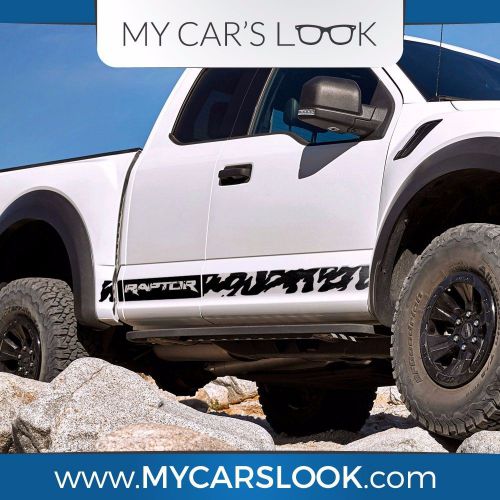 Ford f-150 raptor 2017 door panel graphics side stripe decal