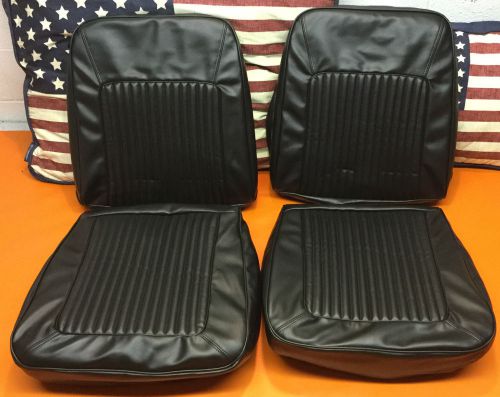 1967 plymouth barracuda black front bucket seat covers low back cuda hemi ss gts