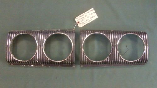 1966 dodge mopar charger set b 2575456 rh 2575457 lh headlamp bezels used oem