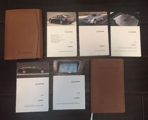 2008 lexus ls600h l owners manual full set  with rare brown leather case