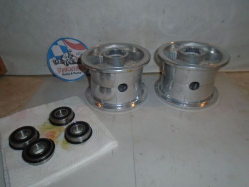 Go kart azusa 4" diameter front wheel 5/8" bearing cart part x2