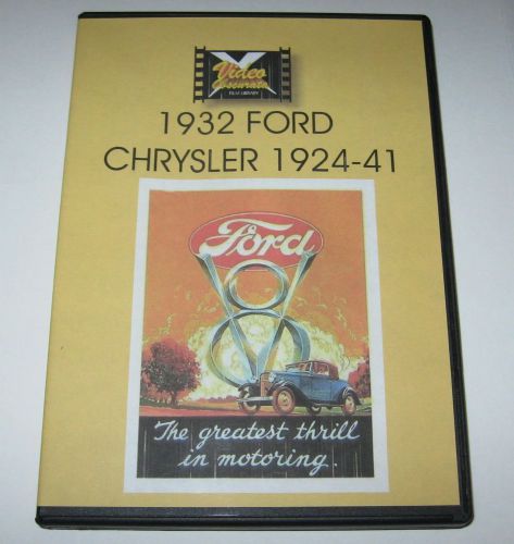 Dvd ford 1932 chrysler 1924-1941 classic car video