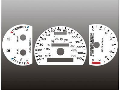 1992-1995 ford taurus sho instrument cluster white face gauges 92-95