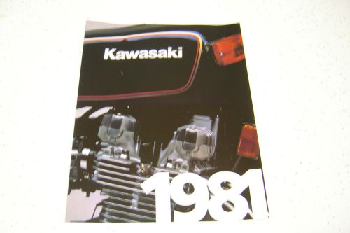 1 kawasaki ,1981 nos. full line sales brochure.3 pages.
