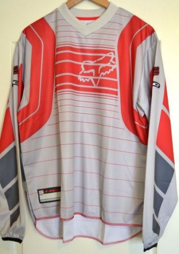 Fox racing girls hc jersey grey/red large nwt!!