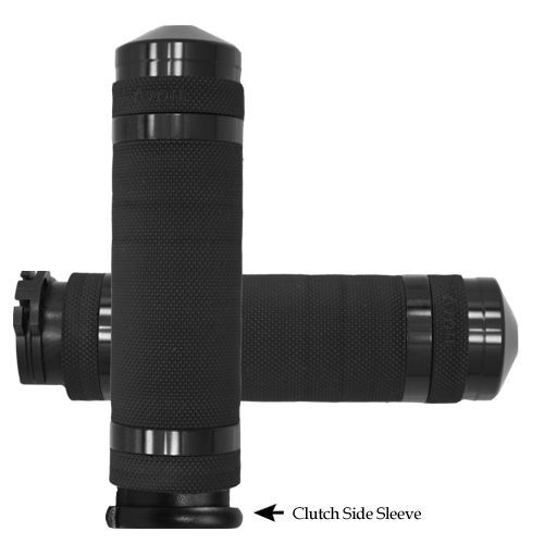 Avon black air cushion ss hand grips for 2008-2014 harley throttle-by-wire