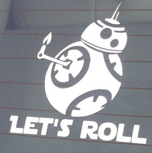 Bb-8 thumbs up decal let's roll bb8 star wars force awakens free shipping