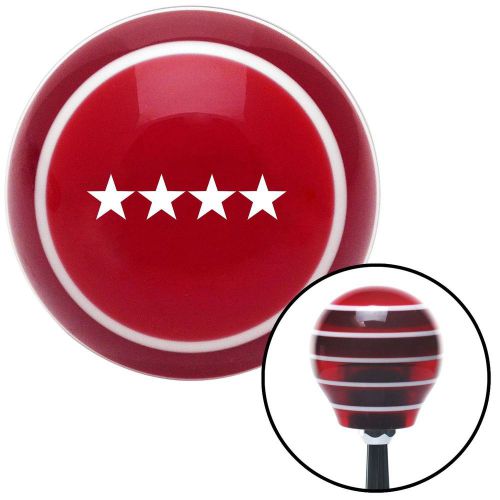 White general red stripe shift knob with m16 x 1.5 insert hot rod street rod